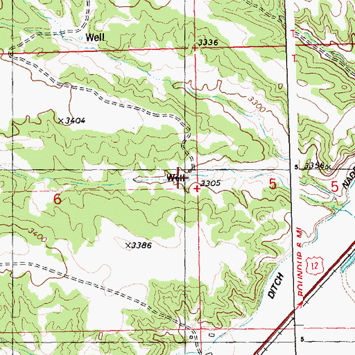 Topographic Map of 07N25E06ADDD01 Well, MT