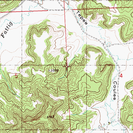 Topographic Map of 07N28E04BBCC01 Well, MT