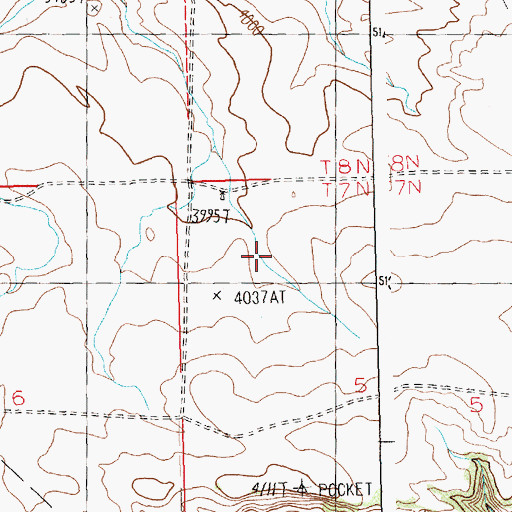 Topographic Map of 07N21E05BBC_01 Well, MT