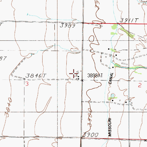 Topographic Map of 07N02E03ADDA01 Well, MT