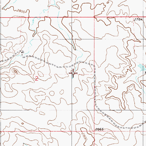 Topographic Map of 07N55E03DA__01 Well, MT
