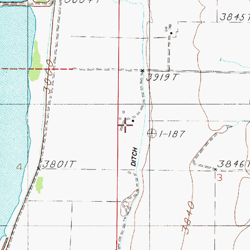 Topographic Map of 07N02E03BCBA01 Well, MT