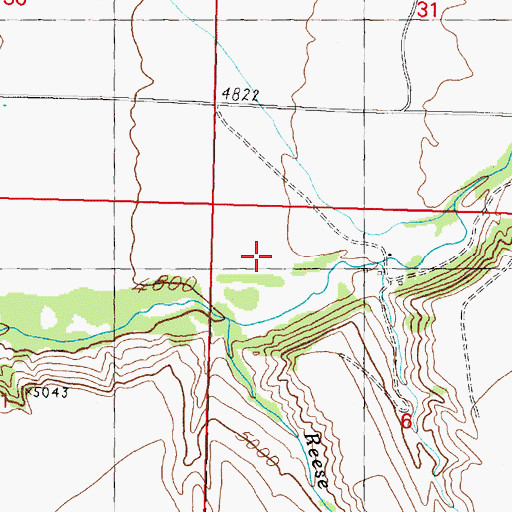 Topographic Map of 07N08W06BB__01 Well, MT