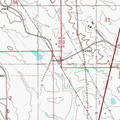 Topographic Map of 07N59E01BB__01 Well, MT