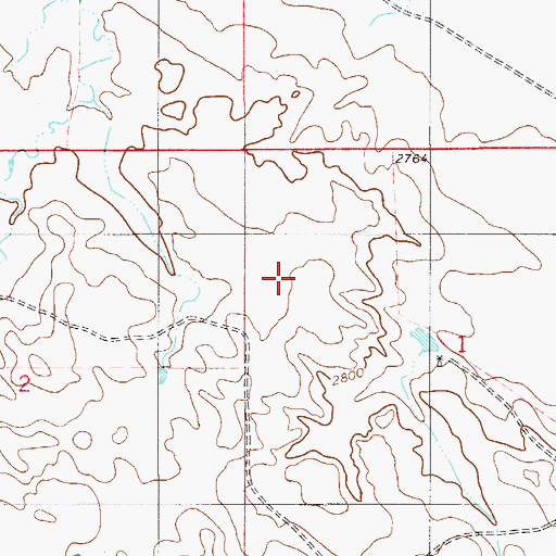 Topographic Map of 07N55E02BC__01 Well, MT