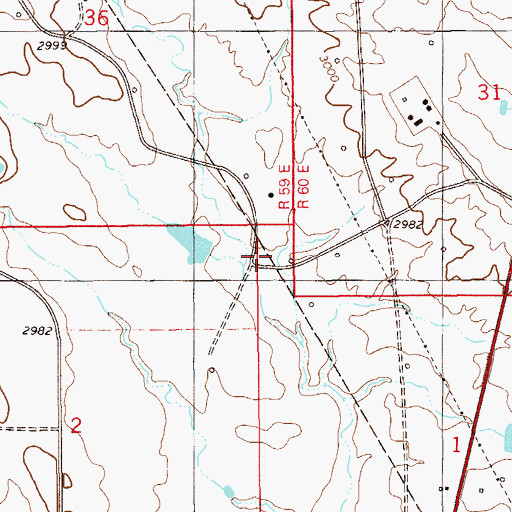 Topographic Map of 07N59E01BBB_01 Well, MT