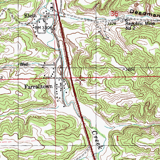 Topographic Map of 07N25E01BABB01 Well, MT