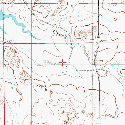 Topographic Map of 07N57E06AC__01 Well, MT