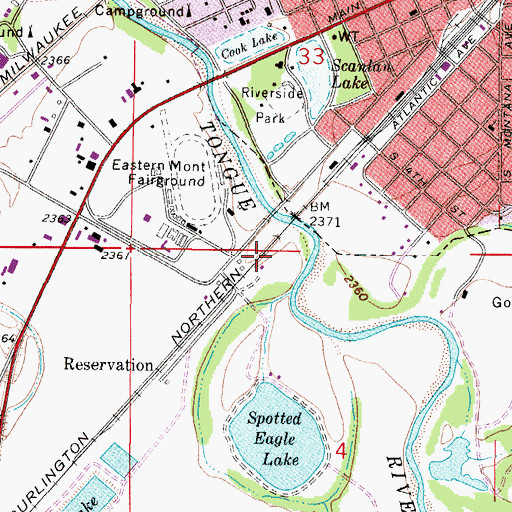 Topographic Map of 07N47E04BABA01 Well, MT