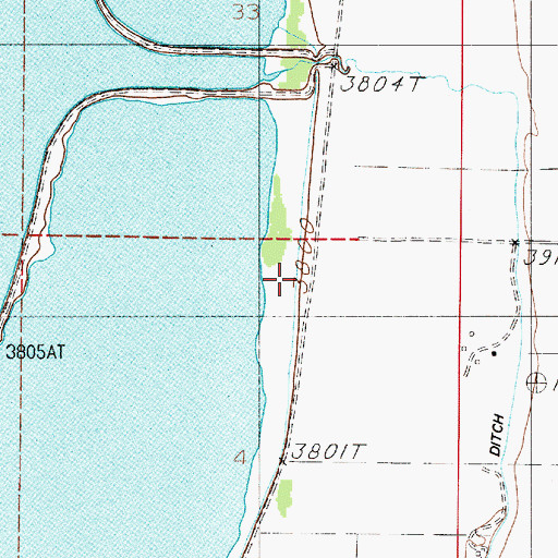 Topographic Map of 07N02E04AB__01 Well, MT