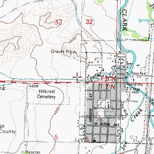 Topographic Map of 08N09W32DCDA01 Well, MT