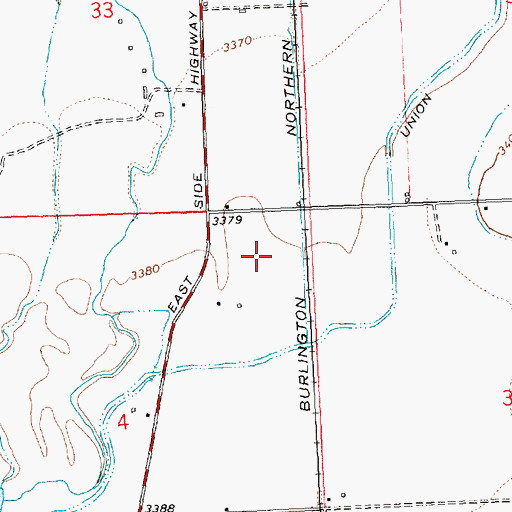 Topographic Map of 07N20W04AA__01 Well, MT