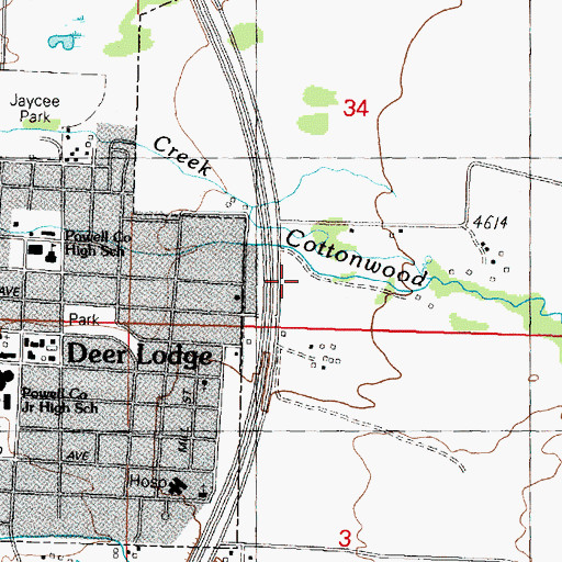 Topographic Map of 08N09W34CD__01 Well, MT