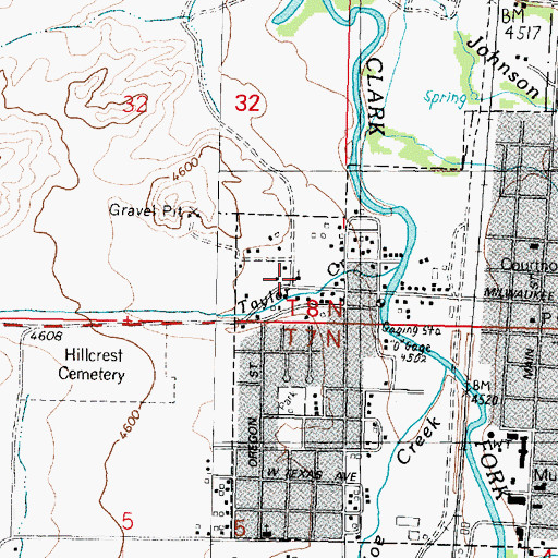 Topographic Map of 08N09W32DD__01 Well, MT