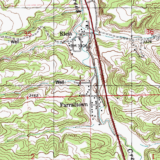 Topographic Map of 08N25E35DDAC02 Well, MT