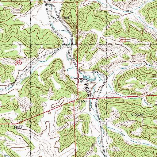 Topographic Map of 08N27E31CCBD01 Well, MT