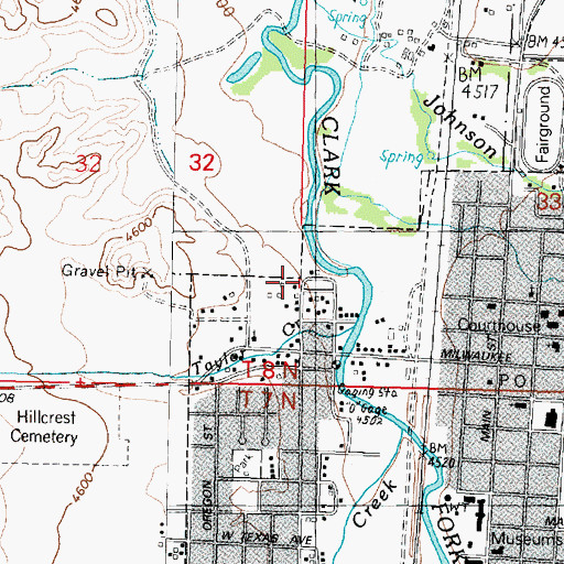 Topographic Map of 08N09W33CBCC01 Well, MT