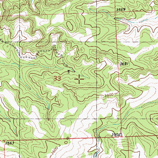 Topographic Map of 08N29E33CAA_01 Well, MT