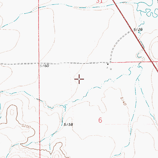 Topographic Map of 07N07E06BA__01 Well, MT