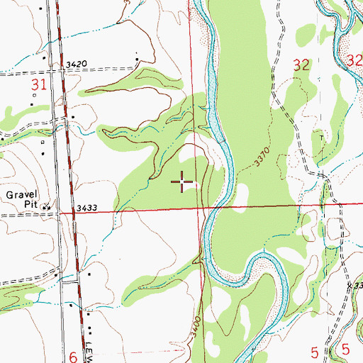 Topographic Map of 08N20W31DDD_01 Well, MT