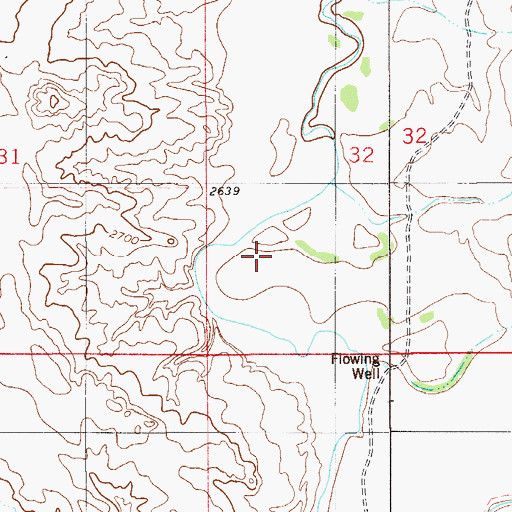 Topographic Map of 07N56E05BA__01 Well, MT