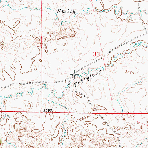 Topographic Map of 08N51E33CACB01 Well, MT