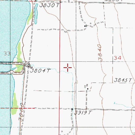 Topographic Map of 08N02E34CB__01 Well, MT