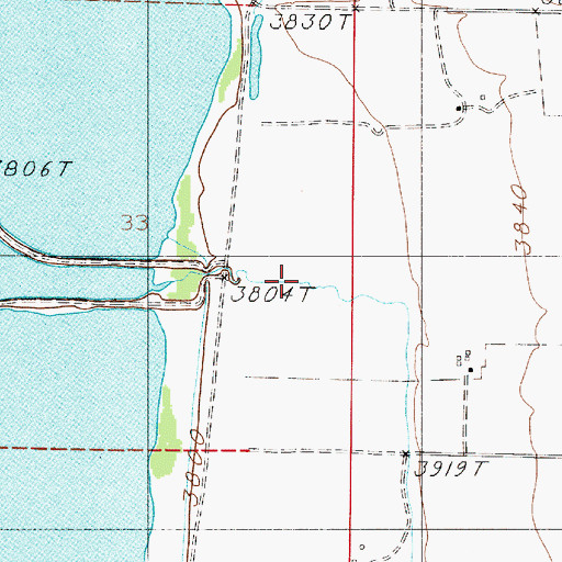 Topographic Map of 08N02E33DA__01 Well, MT
