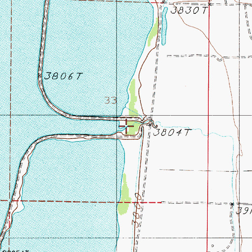 Topographic Map of 08N02E33DB__03 Well, MT
