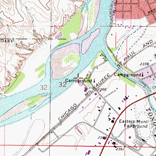 Topographic Map of 08N47E32ACD_01 Well, MT