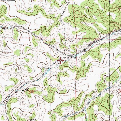 Topographic Map of 08N26E34ADA_01 Spring, MT