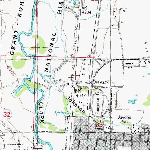 Topographic Map of 08N09W33BA__01 Well, MT