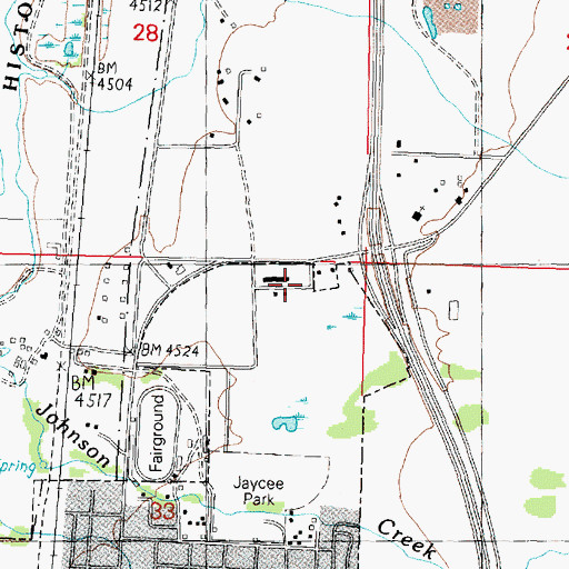 Topographic Map of 08N09W33AABA01 Well, MT