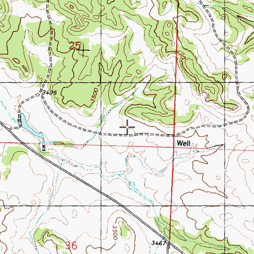 Topographic Map of 07N30E12A___01 Well, MT
