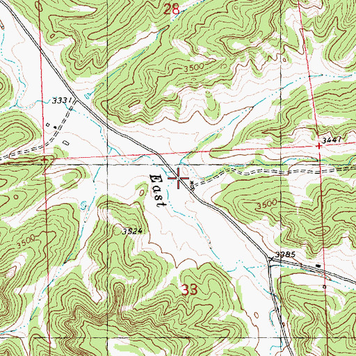 Topographic Map of 08N27E33ABBC01 Well, MT