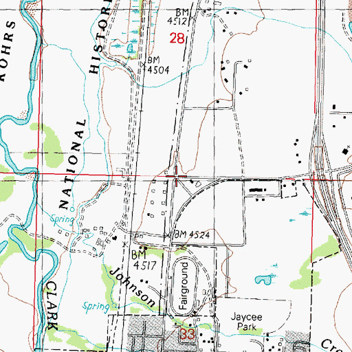 Topographic Map of 08N09W28DCCC01 Well, MT