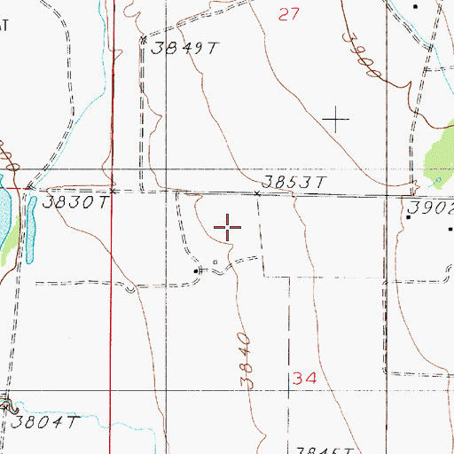 Topographic Map of 08N02E34BA__01 Well, MT