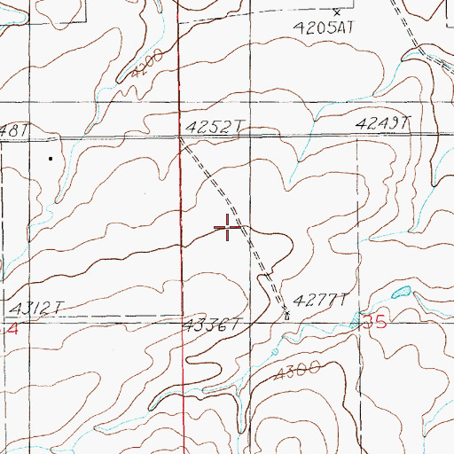 Topographic Map of 08N15E35B___01 Well, MT