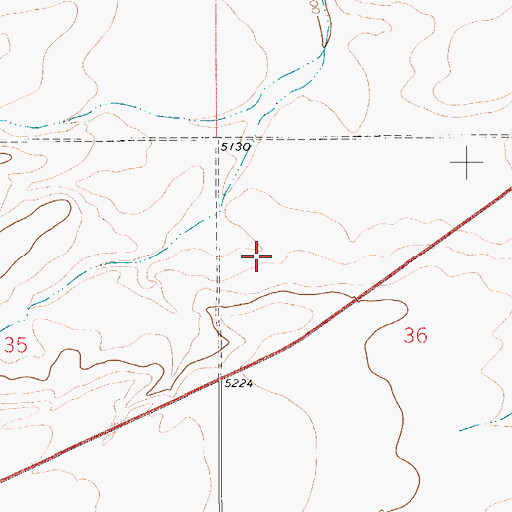 Topographic Map of 08N06E36BB__01 Well, MT