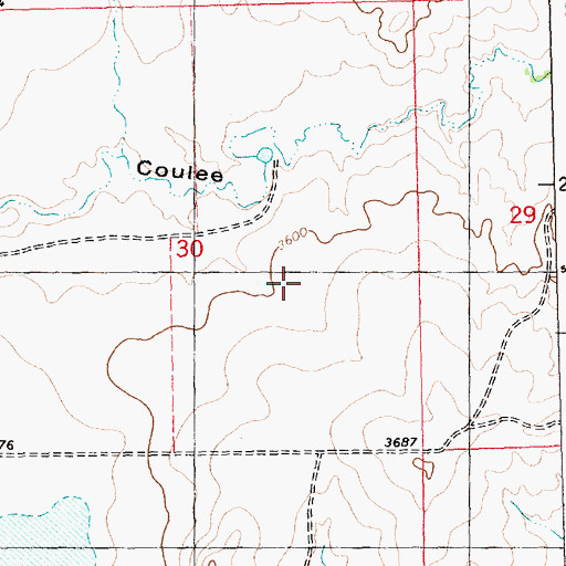 Topographic Map of 08N23E30D___01 Well, MT