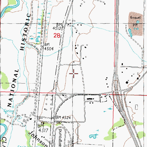 Topographic Map of 08N09W28DCAA01 Well, MT