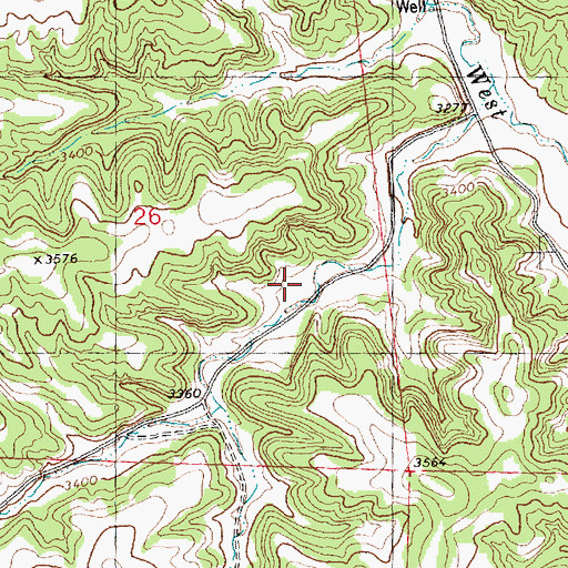 Topographic Map of 08N26E26DBAD01 Well, MT