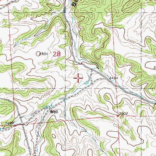 Topographic Map of 08N26E28DB__01 Spring, MT