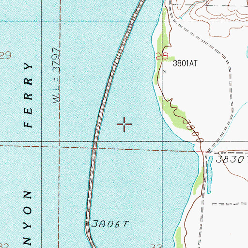 Topographic Map of 08N02E28CD__01 Well, MT