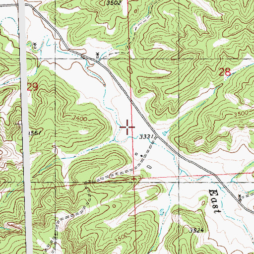 Topographic Map of 08N27E28CCCB01 Well, MT