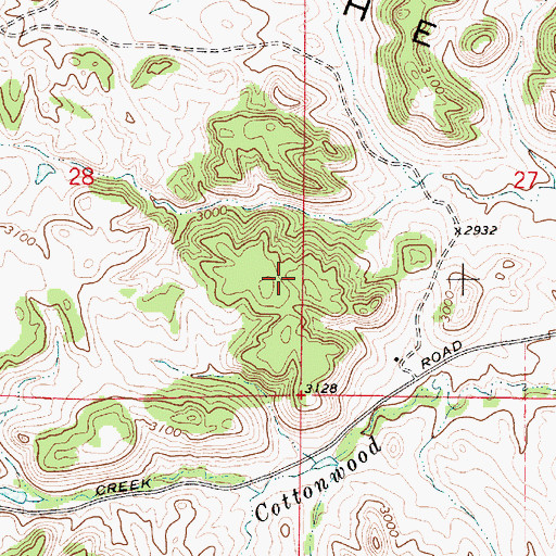 Topographic Map of 08N50E24DCCD01 Well, MT