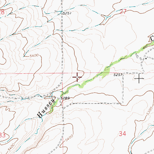 Topographic Map of 08N06E27CC__01 Well, MT