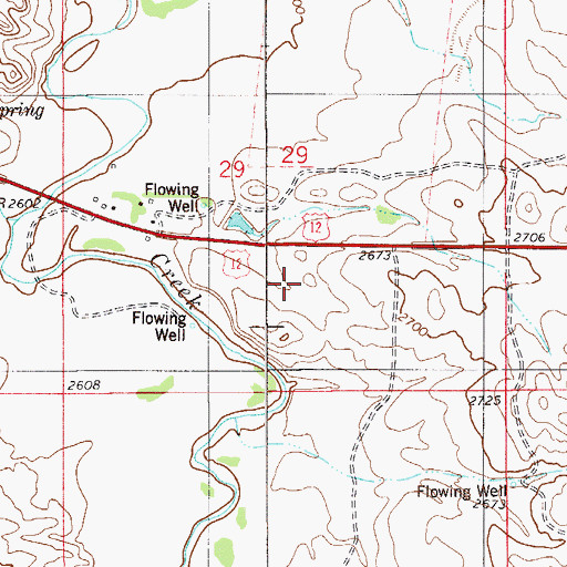 Topographic Map of 08N56E29CDA_01 Well, MT