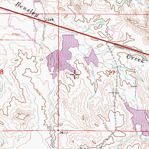 Topographic Map of 08N53E25CAD_01 Well, MT
