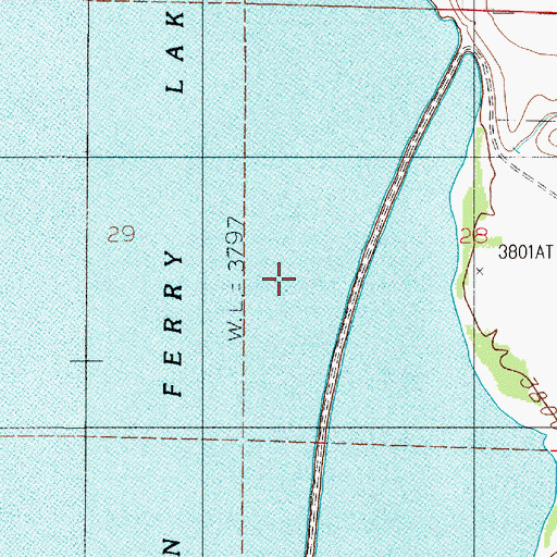 Topographic Map of 08N02E28CB__01 Well, MT